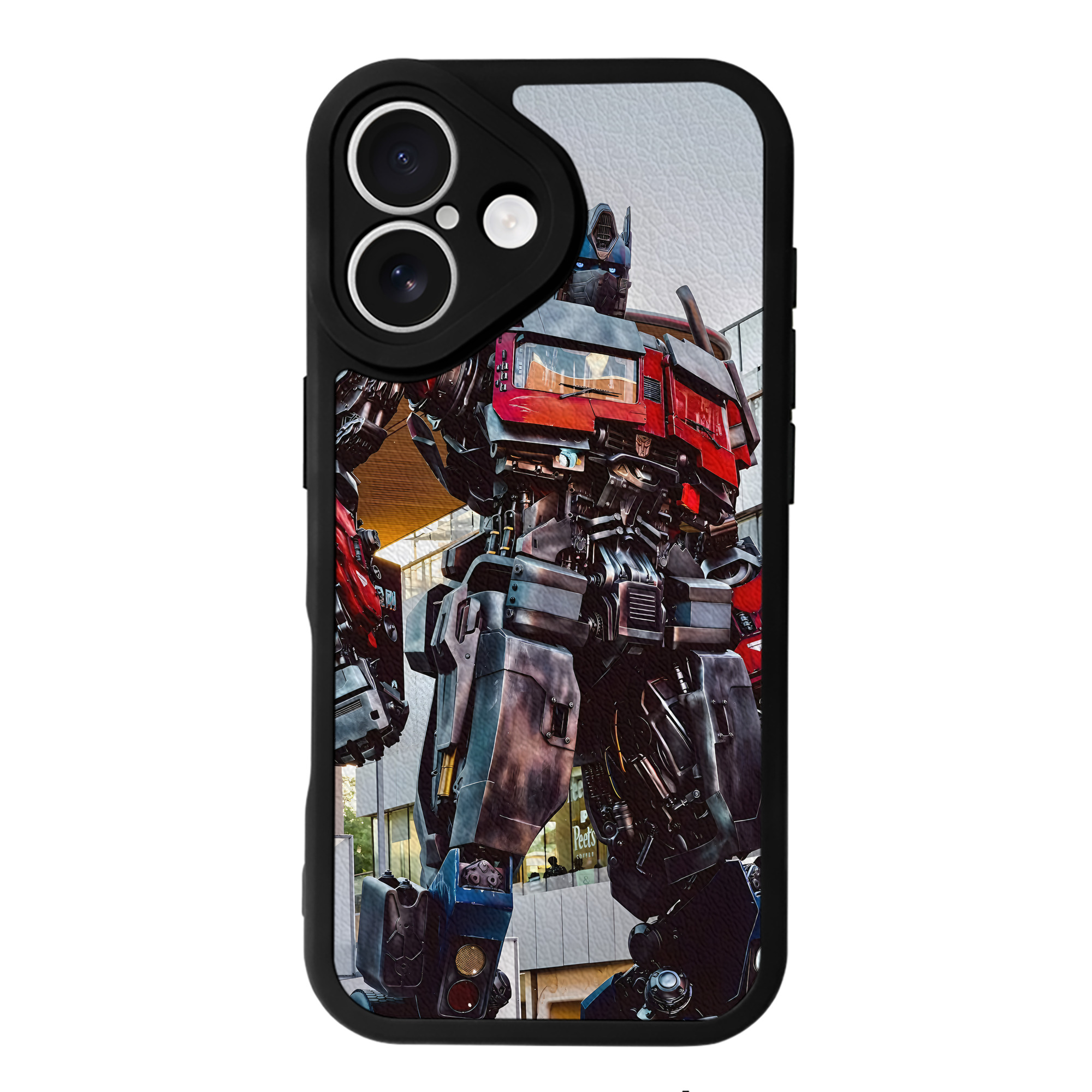 （画像用） Transformers トランスフォーマー 【iPhone 16シリーズ対応】シリコンスマホケース（レザー調） 材質：シリコン